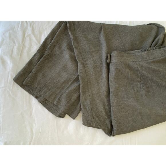 Dressbarn Woman Dress pants sz 18 Houndstooth lightweight black & taupe zip up - Picture 2 of 14